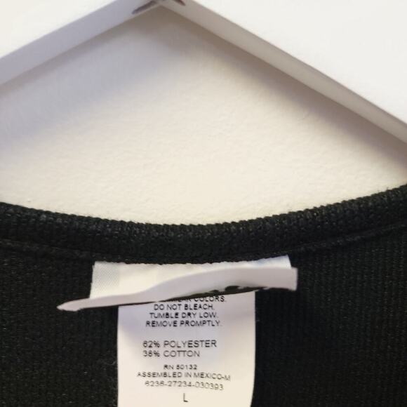 Bonworth Tank Top Size Large Black Embroidered Flowers Blue Pink - Picture 2 of 8